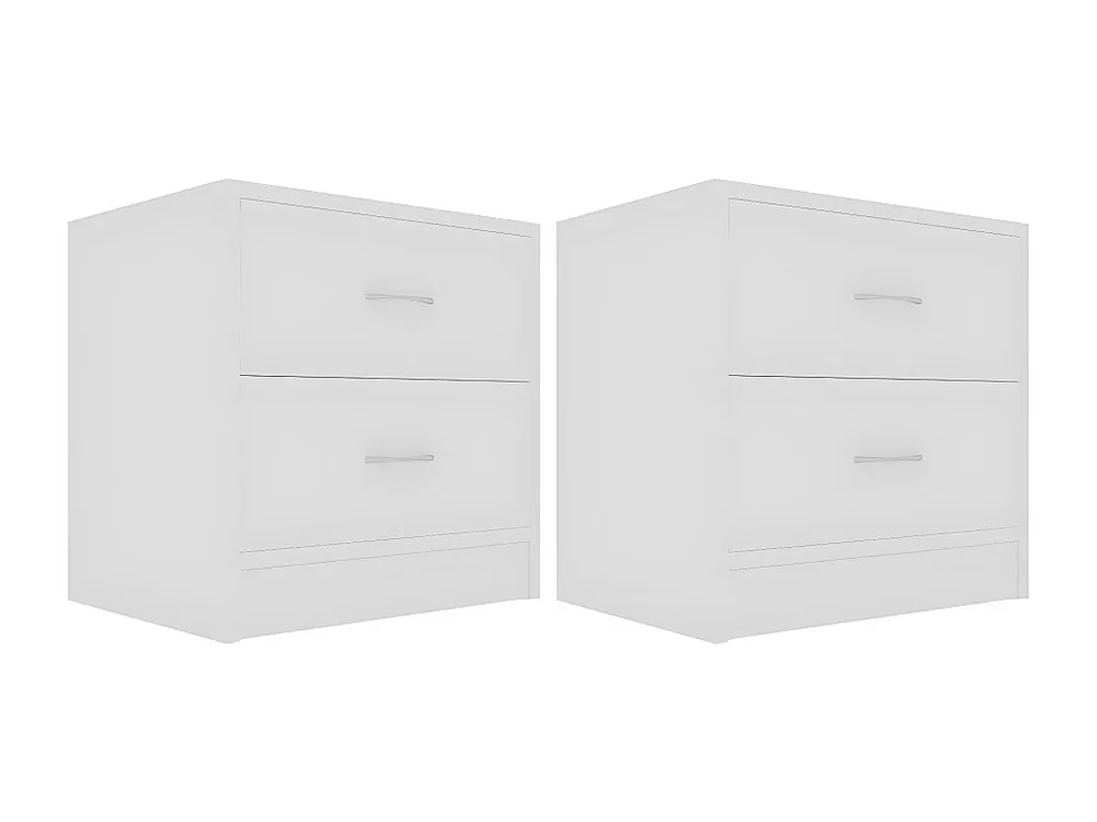 Mesas de cabeceira 2 peças 40x30x40 cm contraplacado branco com Garantia Estendida