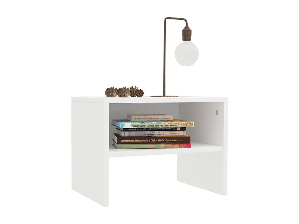 Mesas-de-cabeceira 2 peças 40x30x30 cm contraplacado branco para Organização de Roupas