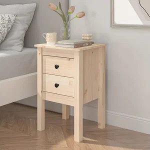 Premium Mesa de cabeceira 40x35x61,5 cm madeira de pinho maciç