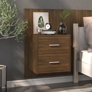 Premium Mesa de cabeceira montagem na parede carvalho castanho