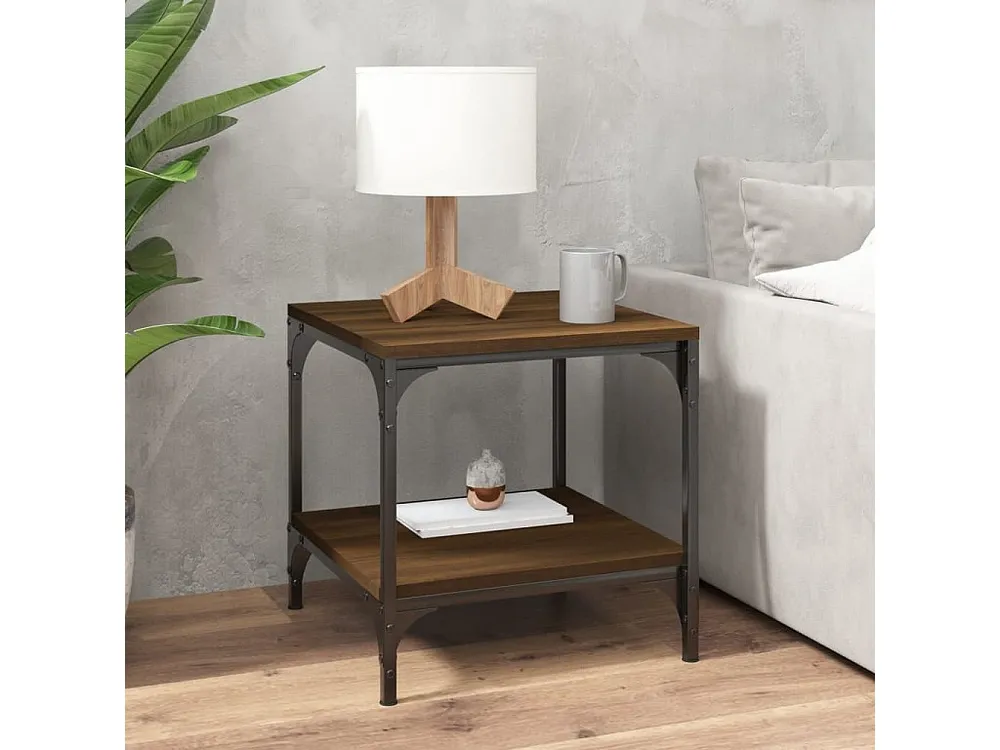 Mesa de apoio 40x40x40 cm derivados madeira carvalho castanho