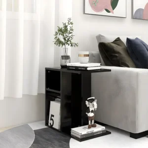 Mesa de apoio 50x30x50 cm contraplacado preto