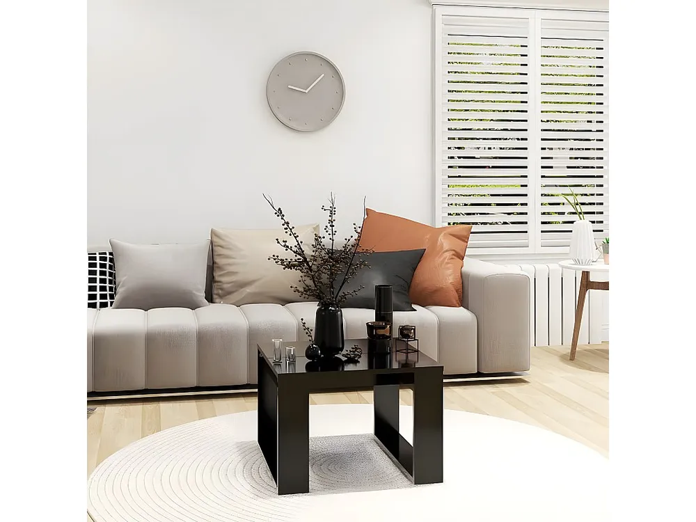Mesa de apoio 50x50x35 cm contraplacado preto