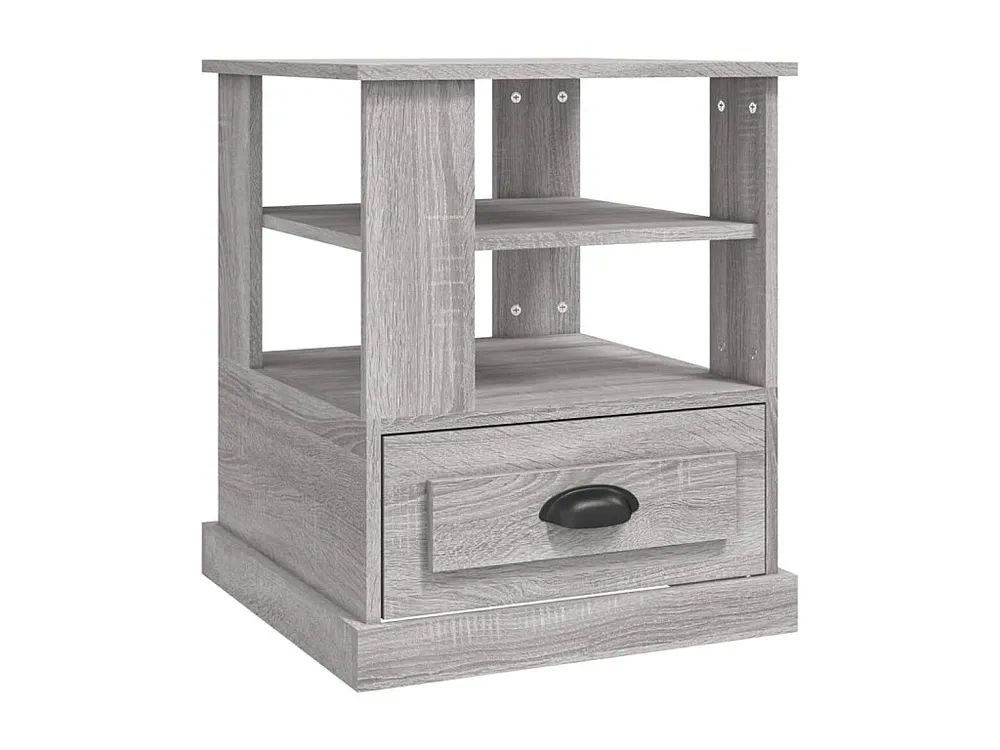 Mesa de apoio 50x50x60 cm derivados de madeira cinzento sonoma