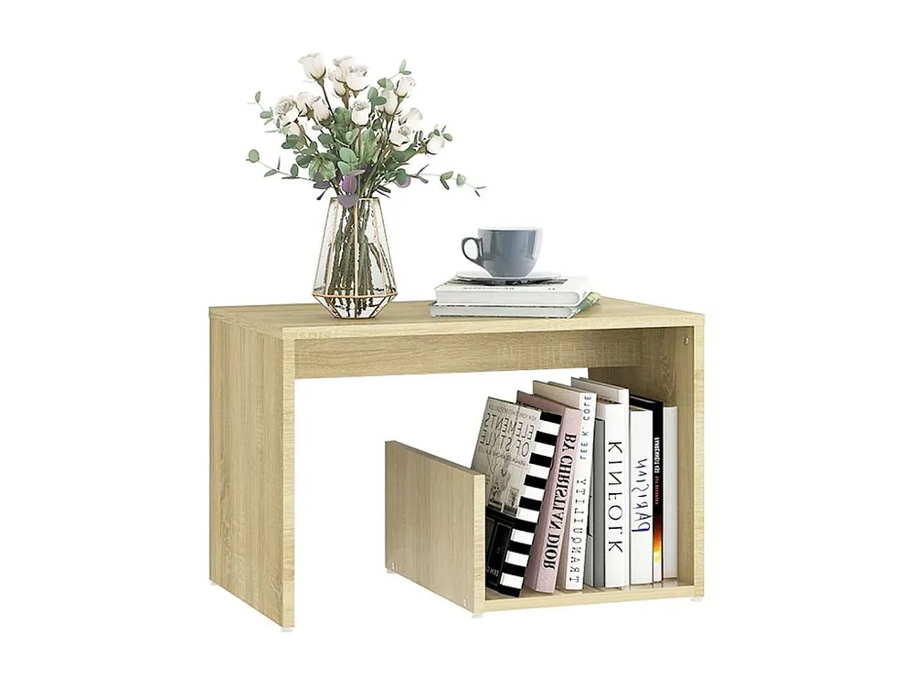Mesa de apoio 59x36x38 cm contraplacado cor carvalho sonoma
