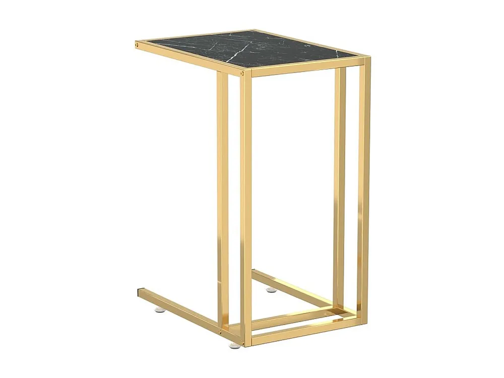 Mesa apoio computador mármore preto 50x35x65 cm vidro temperado