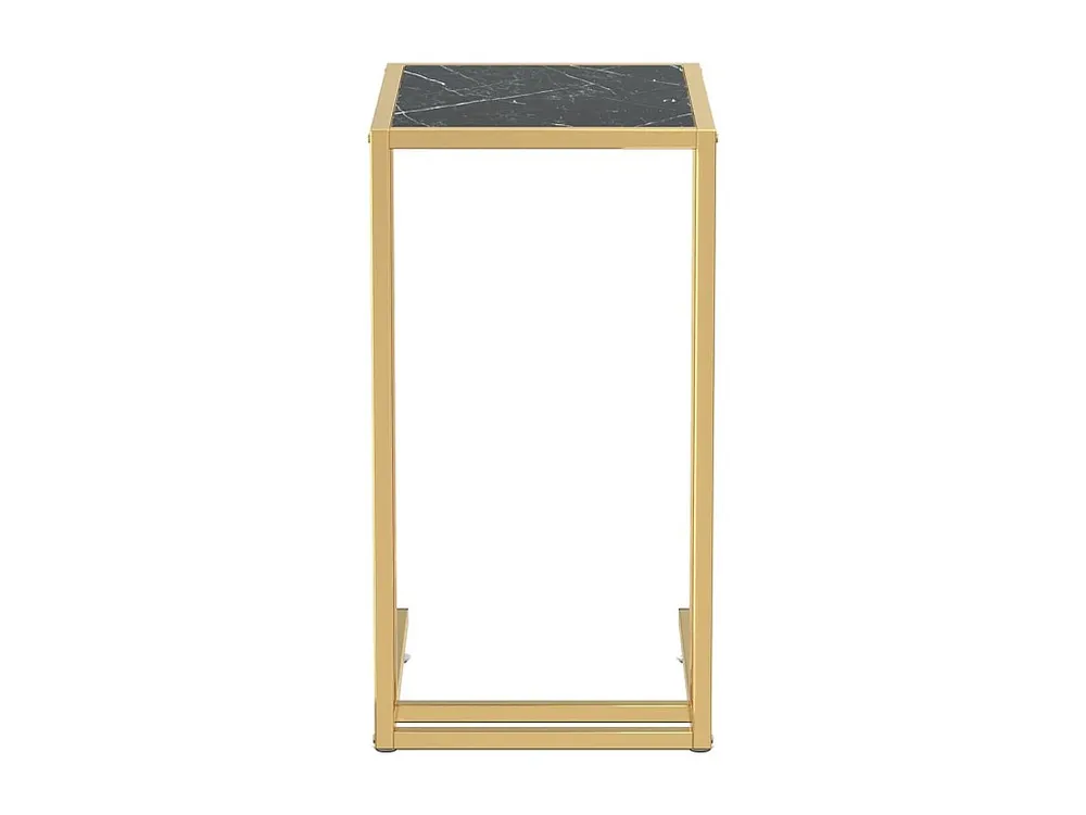 Mesa apoio computador mármore preto 50x35x65 cm vidro temperado