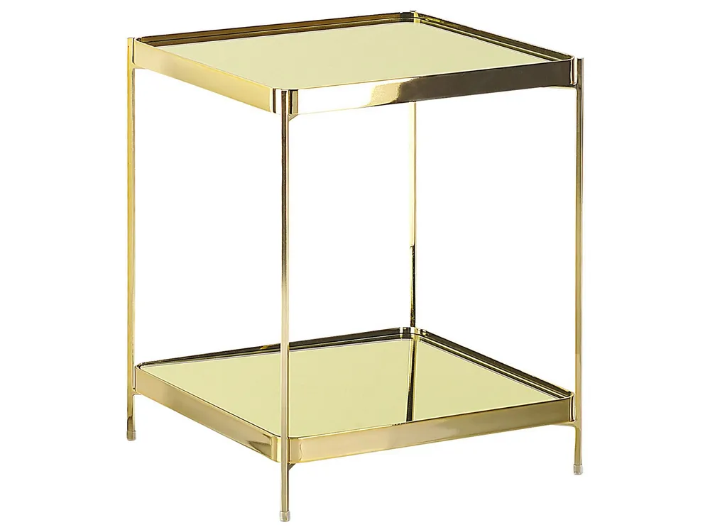 Mesa de apoio dourada 41 x 41 cm ALSEA