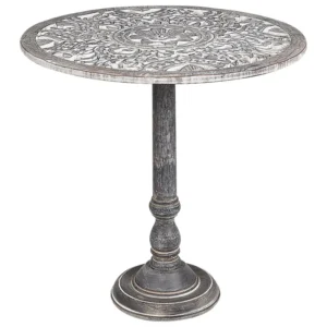 Mesa de apoio em madeira de mangueira cinzenta NAPARA