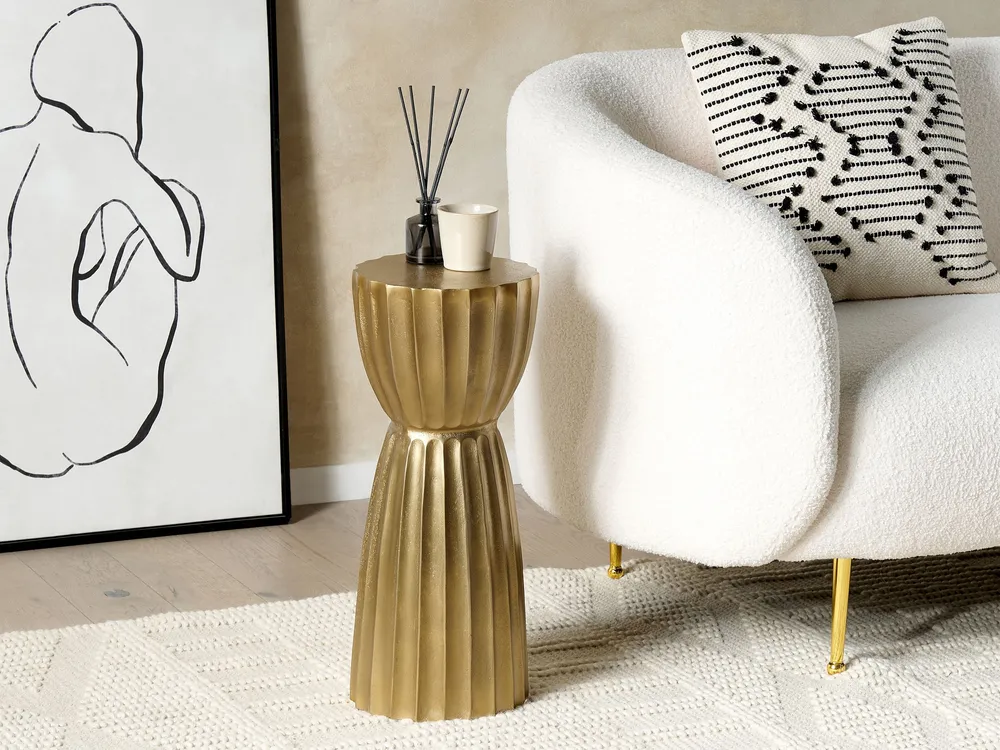 Mesa de apoio em metálico dourado OUYEN