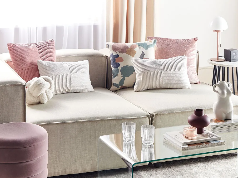 Mesa de apoio em mármore branco com preto TAREE