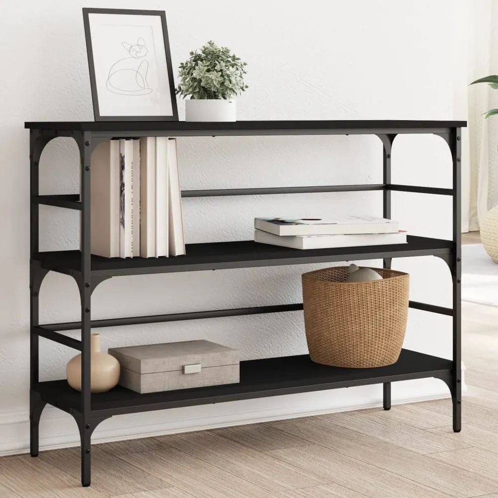 Mesa consola 100x32x75 cm derivados de madeira preto