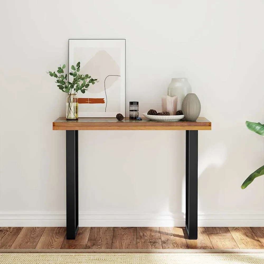 Mesa consola em teca 100x35x75 cm