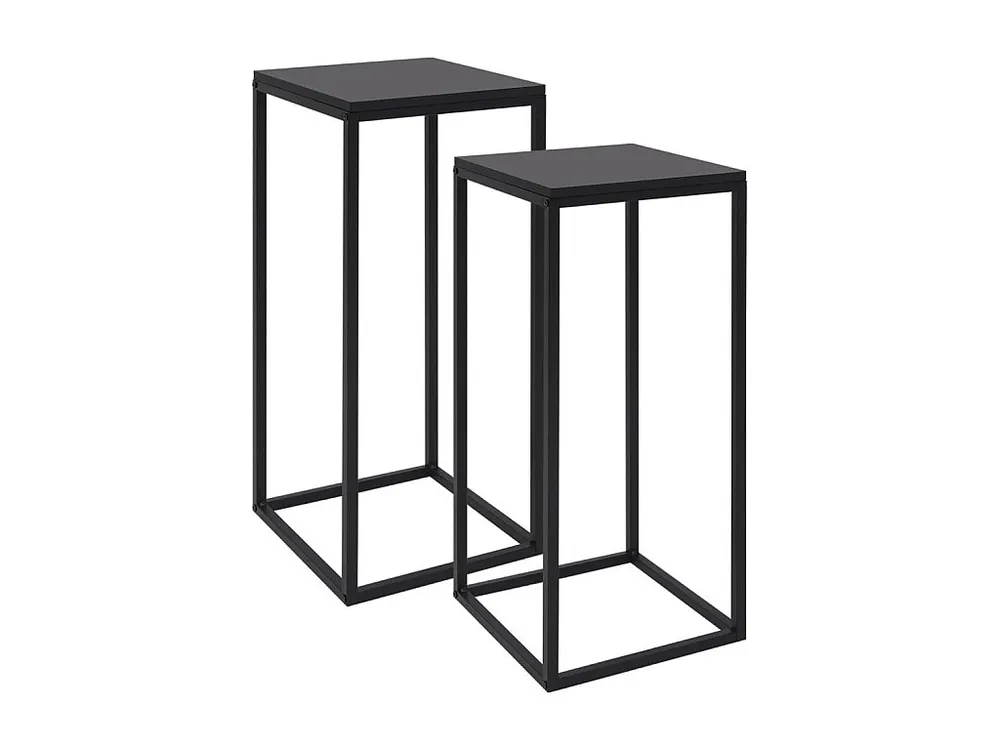 Mesas de apoio 2 peças ço preto