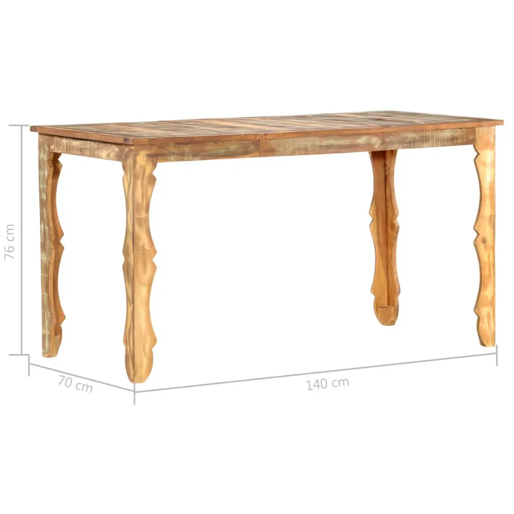 Buffet de Madeira Mesa de jantar 140x70x76 cm madeira recuperada maciç