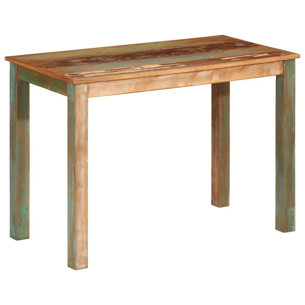 Mesa de jantar 110x55x76 cm madeira recuperada maciç com Garantia Estendida