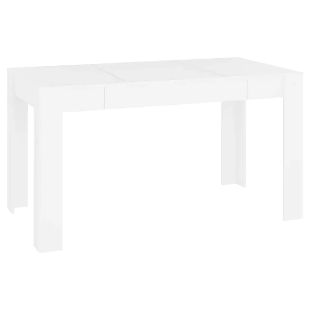 Mesa de jantar 140x74,5x76 cm derivados madeira branco Conjunto de 6 Cadeiras