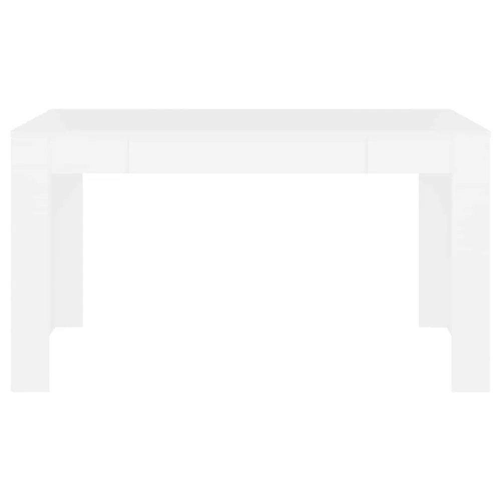 Mesa de jantar 140x74,5x76 cm derivados madeira branco Conjunto de 6 Cadeiras