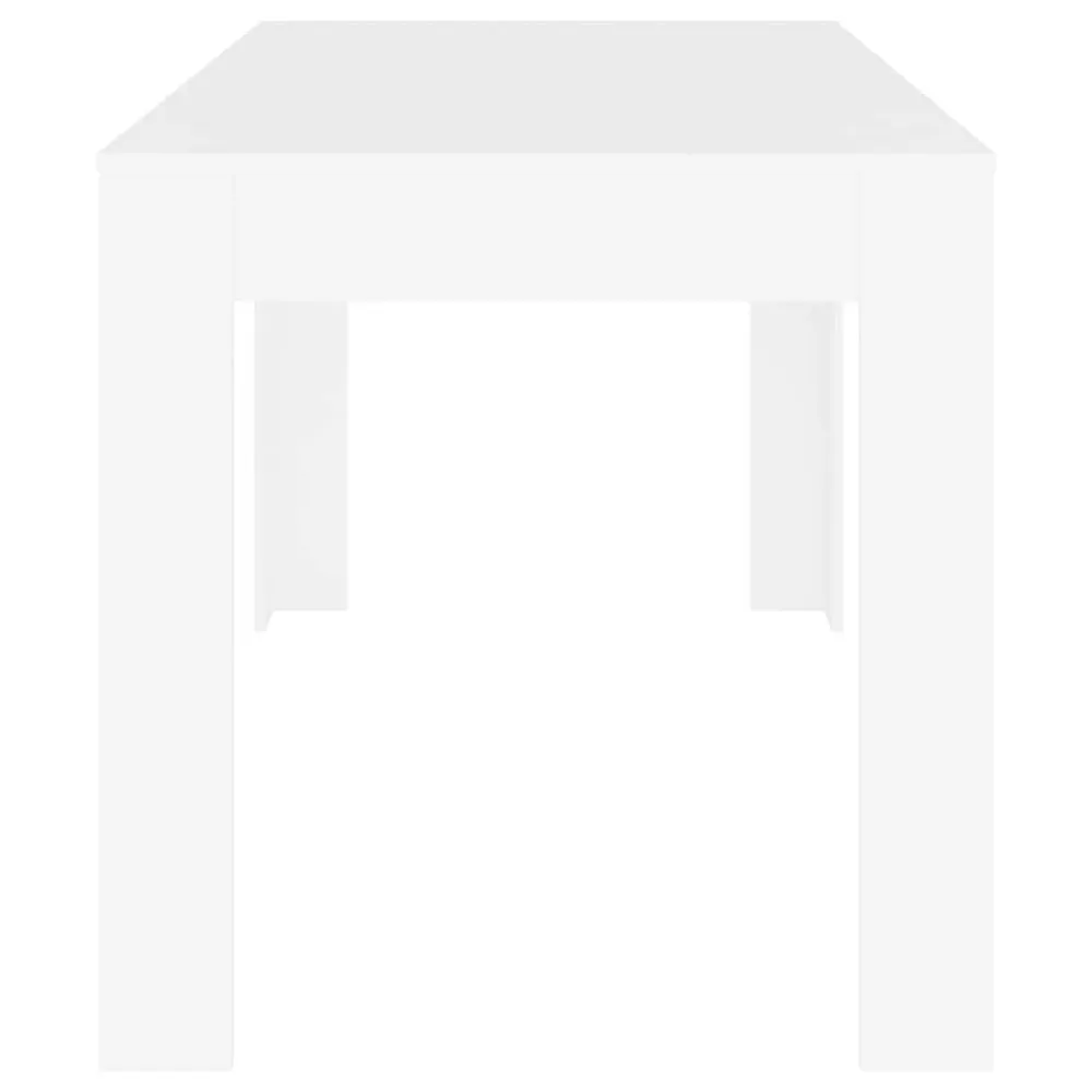 Mesa de jantar 140x74,5x76 cm derivados madeira branco Conjunto de 6 Cadeiras