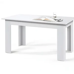 Mesa de Jantar ou Cozinha Almirante 140x80cm branca com Garantia Estendida