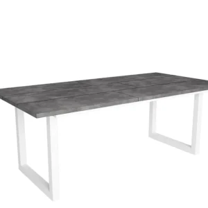 Mesa Sala de Jantar, 200, Para 10 pessoas, Pés de madeira, Cimento em MDF Lacado