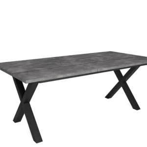 Mesa Sala de Jantar, 200, Para 10 pessoas, Pés de madeira, Cimento com Garantia Estendida