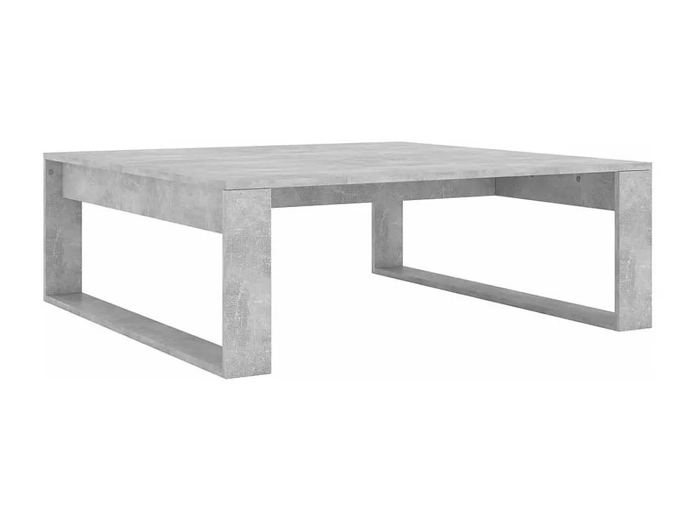 Mesa de centro 100x100x35 cm contraplacado cinzento cimento