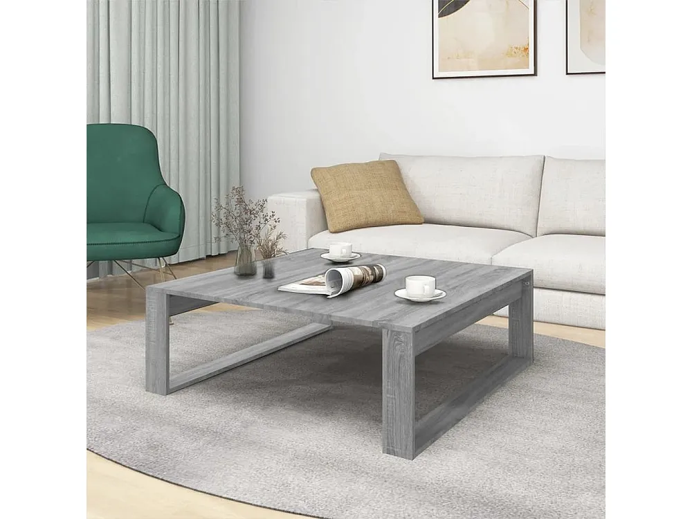 Mesa de centro 100x100x35 cm derivados de madeira cinza sonoma