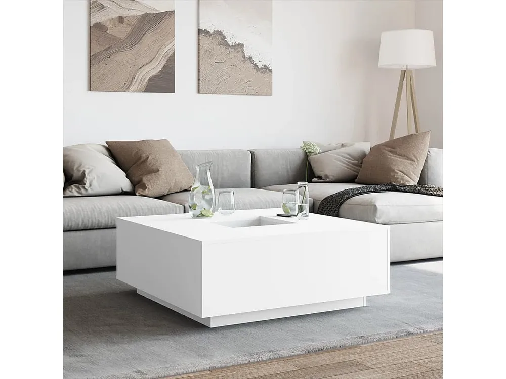Mesa de centro 100x100x40 cm derivados de madeira branco