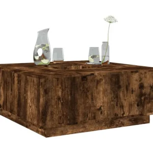 Mesa de centro 100x100x40 cm derivados madeira carvalho fumado