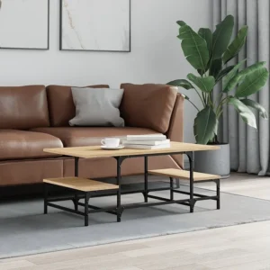 Mesa de centro 100x50,5x40 cm derivados madeira carvalho sonoma