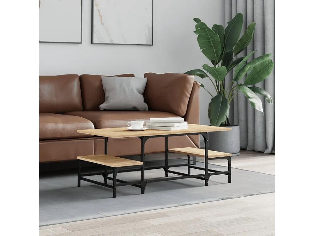 Mesa de centro 100x50,5x40 cm derivados madeira carvalho sonoma