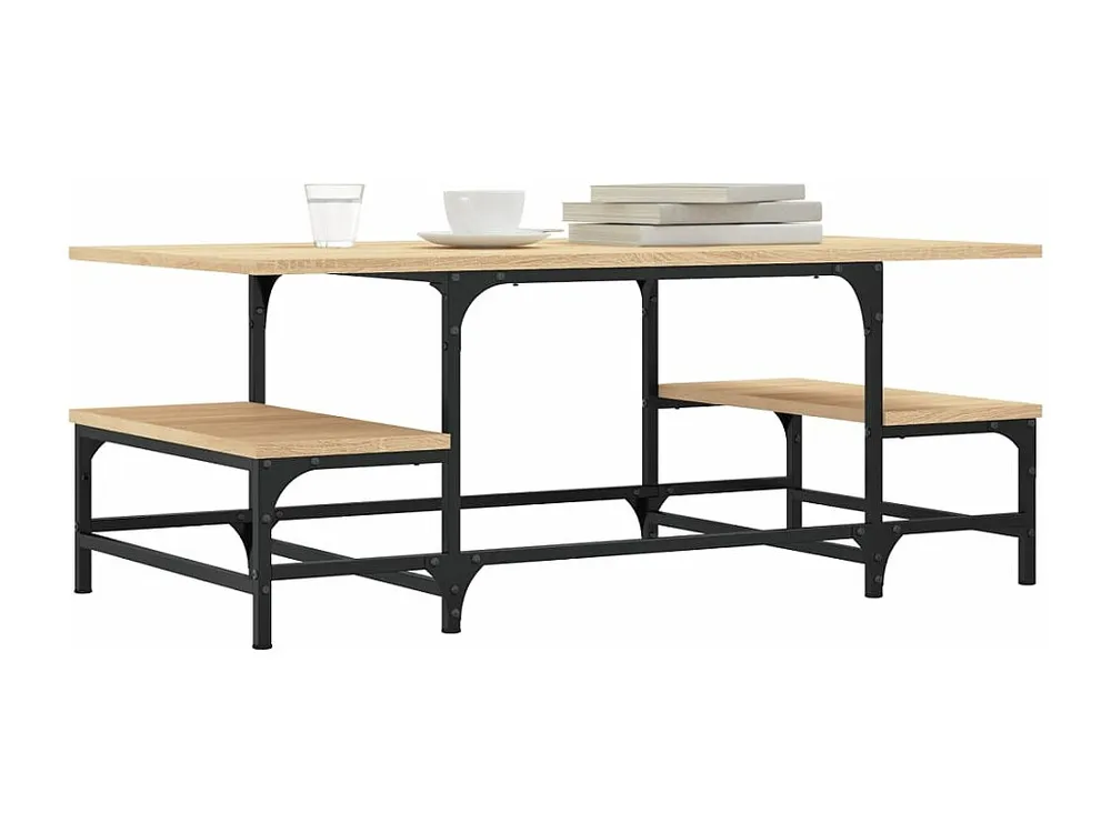 Mesa de centro 100x50,5x40 cm derivados madeira carvalho sonoma