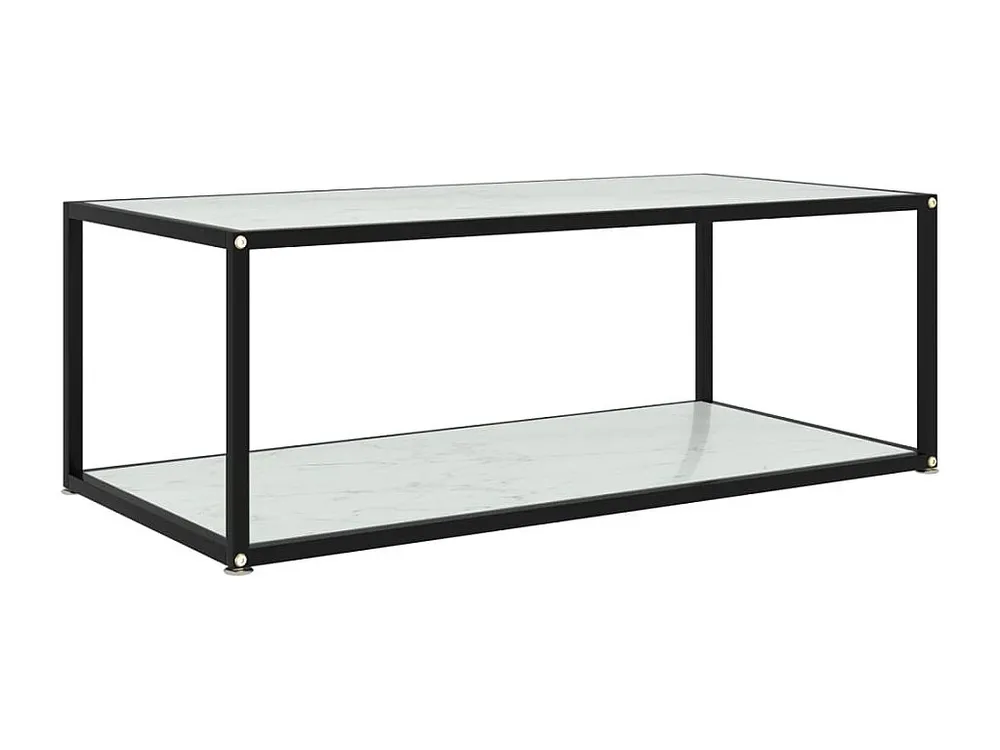 Mesa de centro 100x50x35 cm vidro temperado branco