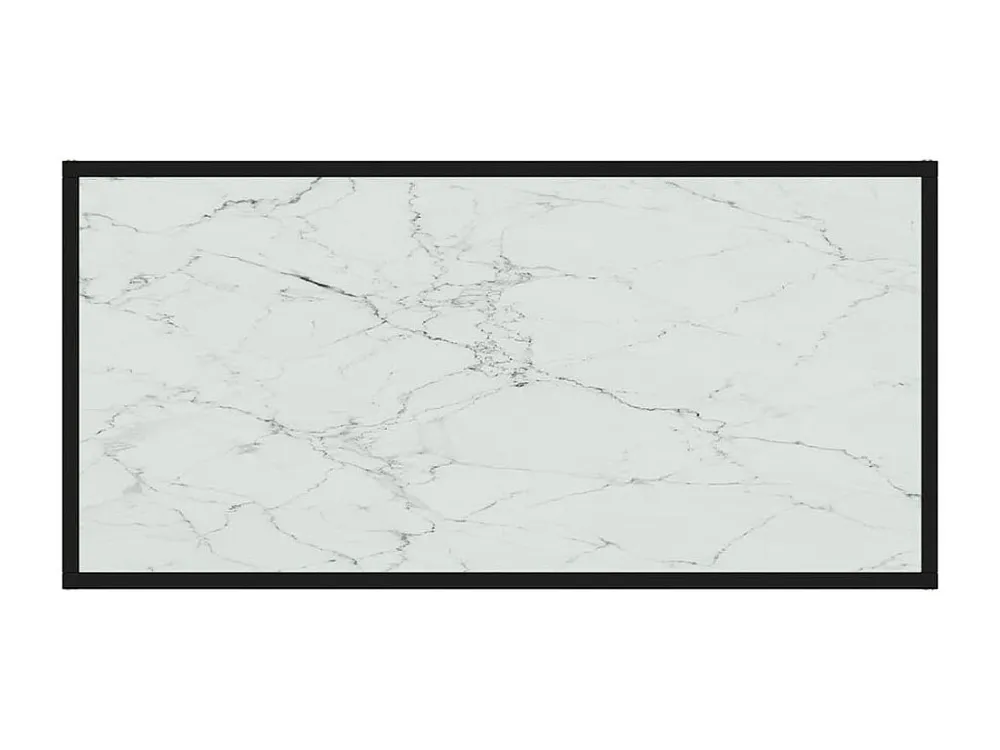 Mesa de centro 100x50x35 cm vidro temperado branco