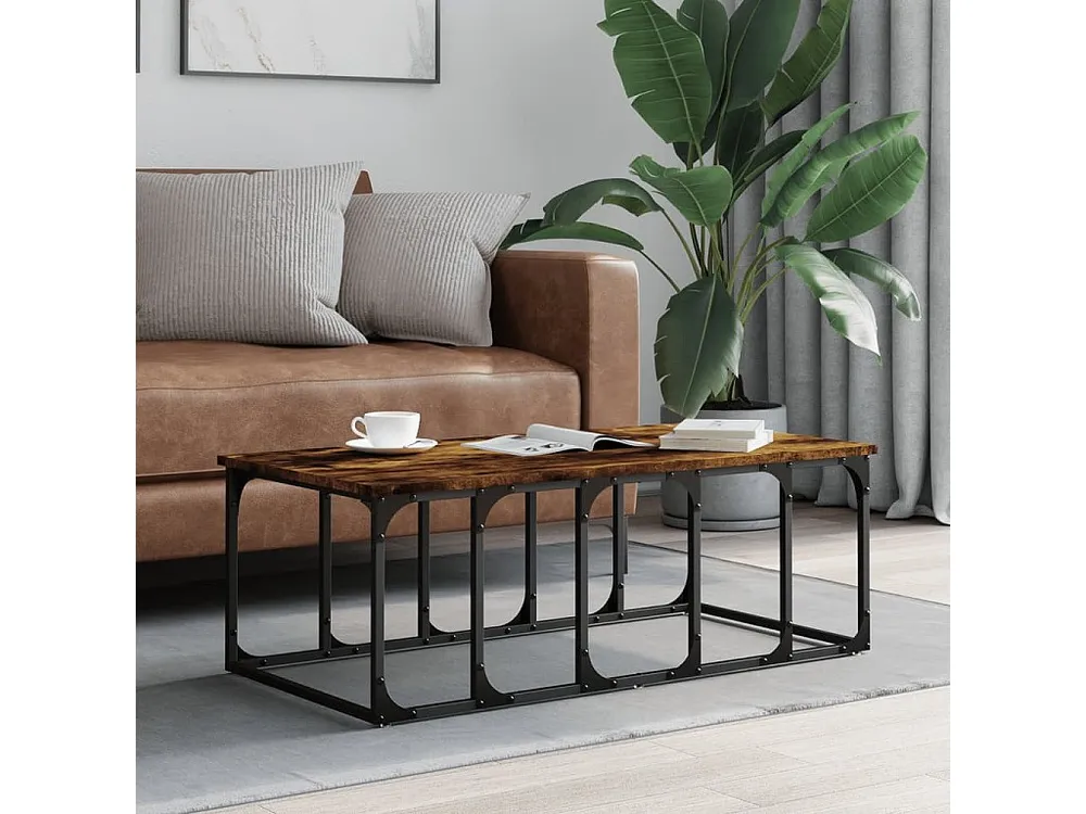 Mesa de centro 100x50x35,5 cm derivados madeira carvalho fumado
