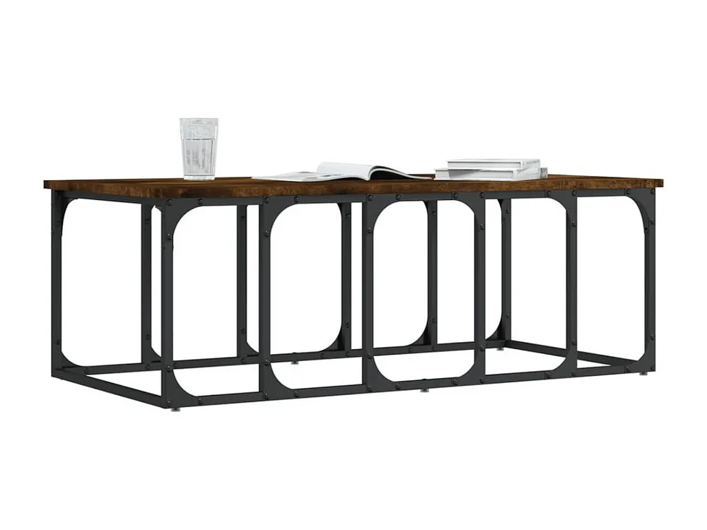 Mesa de centro 100x50x35,5 cm derivados madeira carvalho fumado