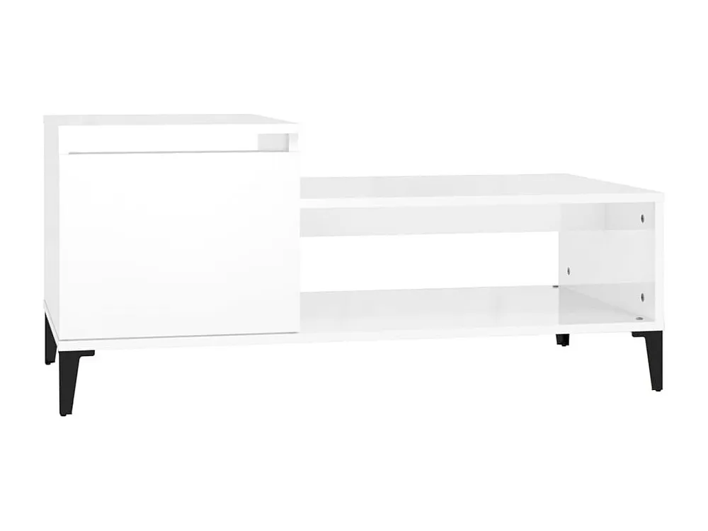 Mesa de centro 100x50x45 cm derivados madeira branco resplandecente