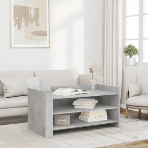 Mesa de centro 100x50x50cm derivados de madeira cinza cimento