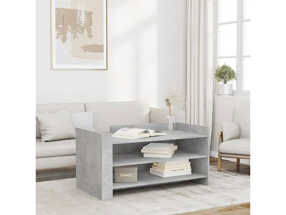 Mesa de centro 100x50x50cm derivados de madeira cinza cimento