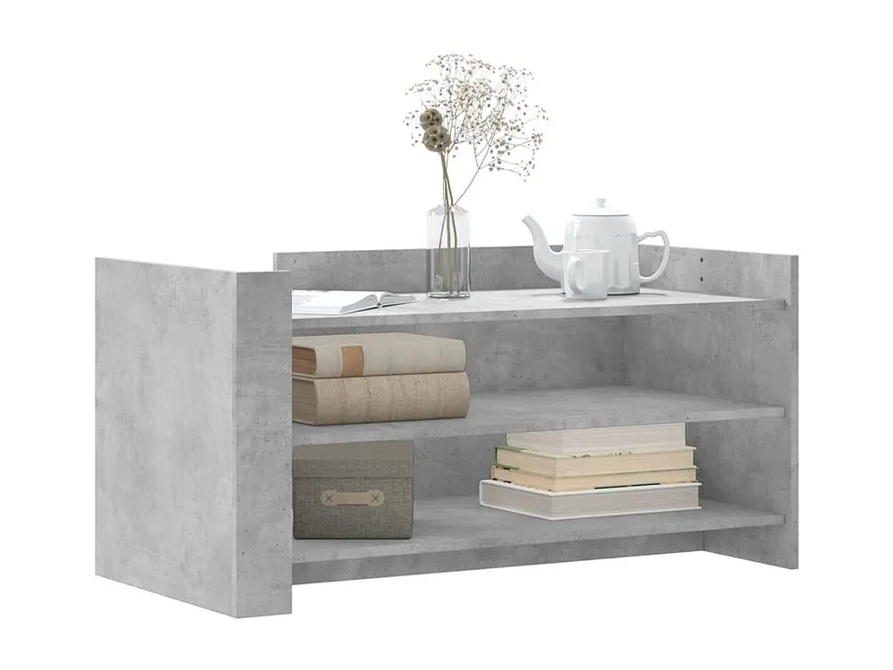 Mesa de centro 100x50x50cm derivados de madeira cinza cimento