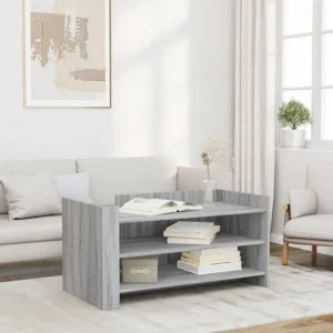 Mesa de centro 100x50x50cm derivados de madeira cinzento sonoma