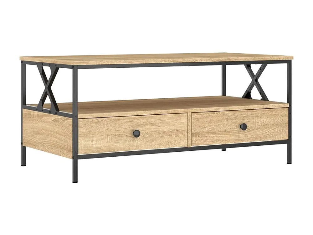 Mesa de centro 100x51x45 cm derivados madeira carvalho sonoma