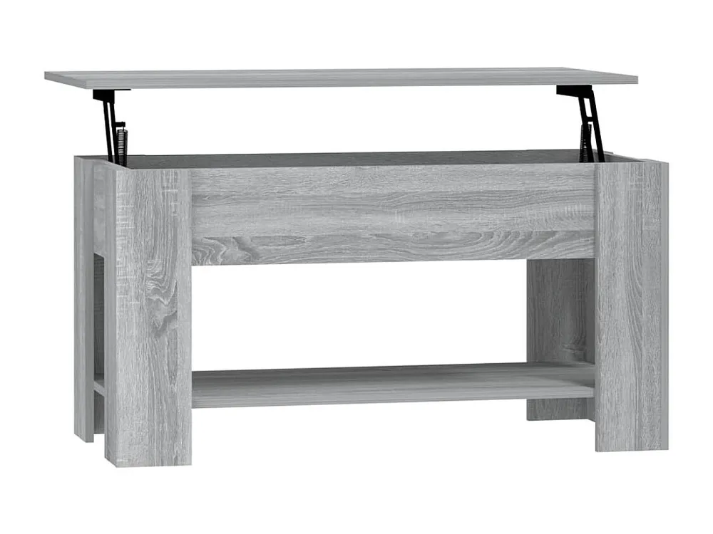 Mesa de centro 101x49x52cm derivados de madeira cinzento sonoma