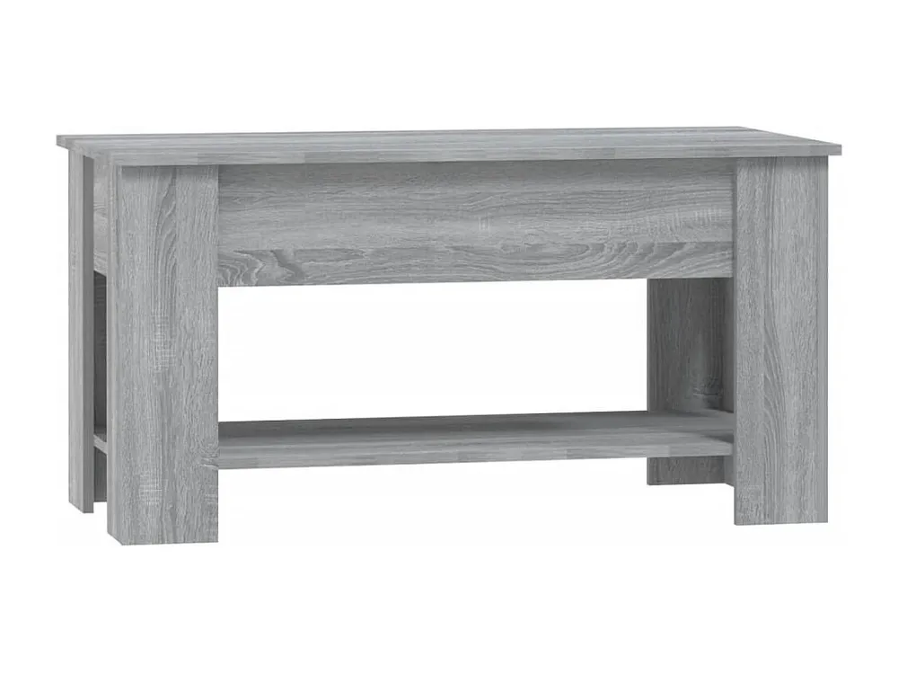 Mesa de centro 101x49x52cm derivados de madeira cinzento sonoma