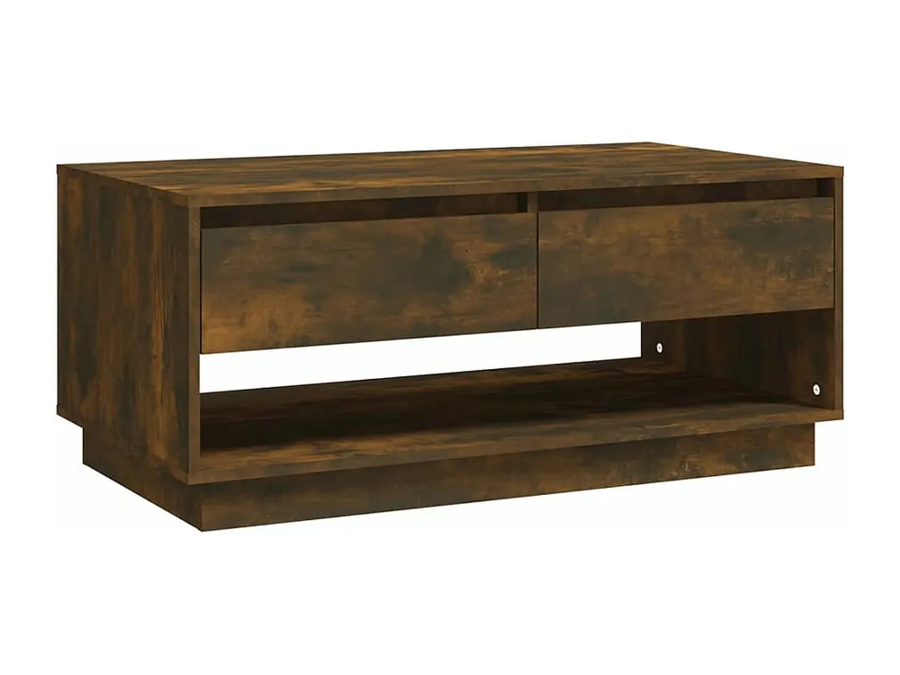 Mesa de centro 102,5x55x44 cm contraplacado cor carvalho fumado