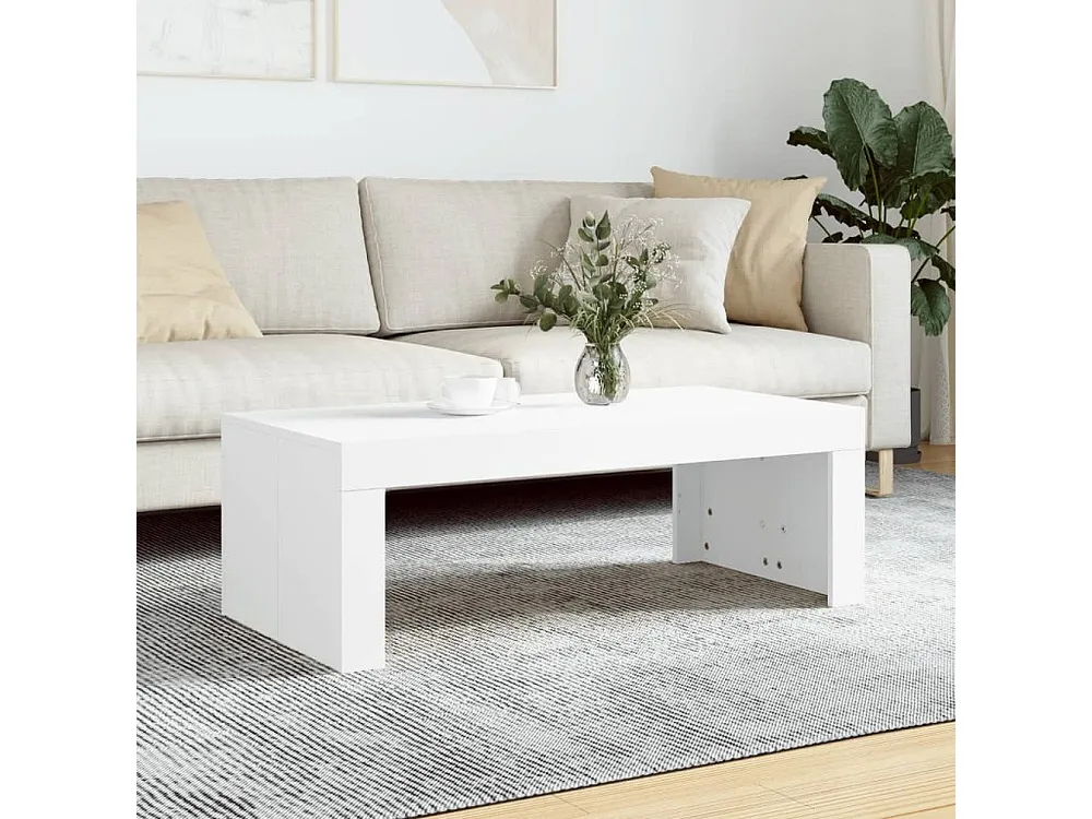Mesa de centro 102x50x36 cm madeira processada branco