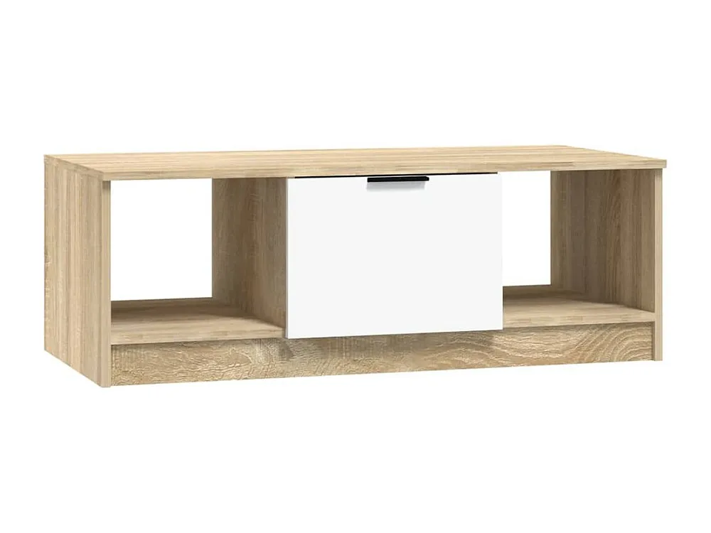 Mesa de centro 102x50x36 cm madeira processada branco/sonoma