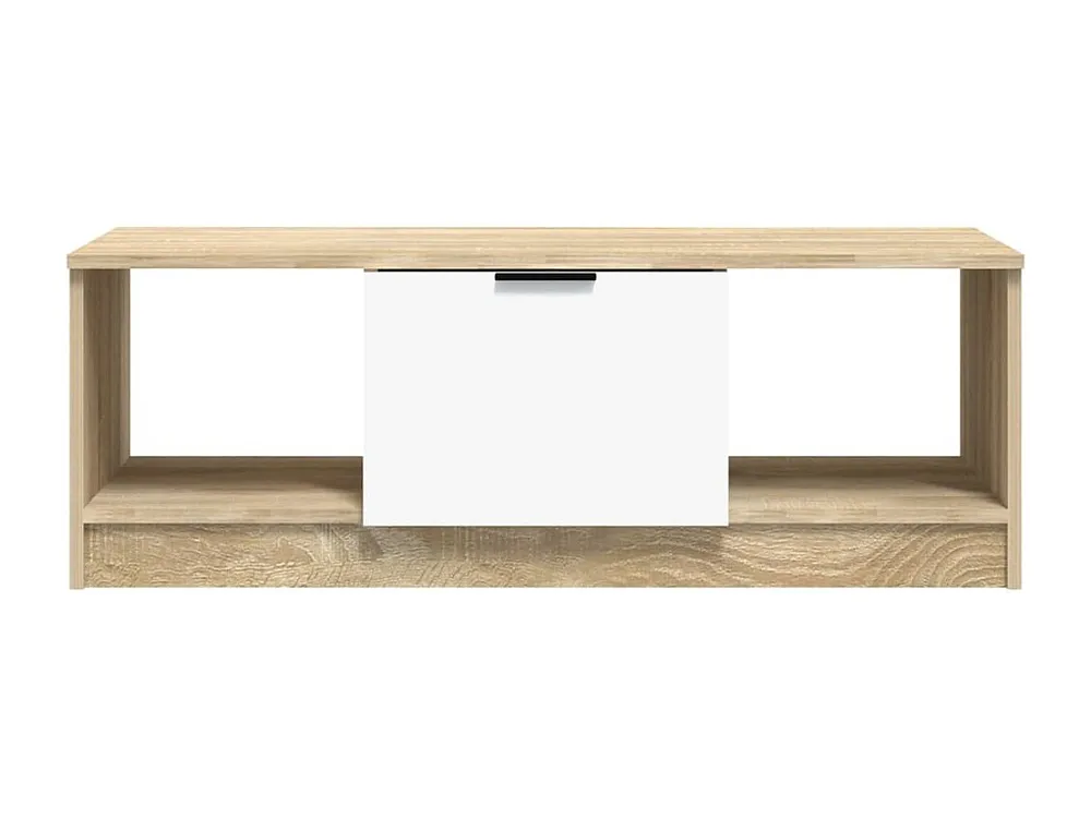 Mesa de centro 102x50x36 cm madeira processada branco/sonoma