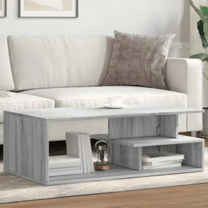 Mesa de centro 102x55x35 cm derivados madeira cinzento sonoma